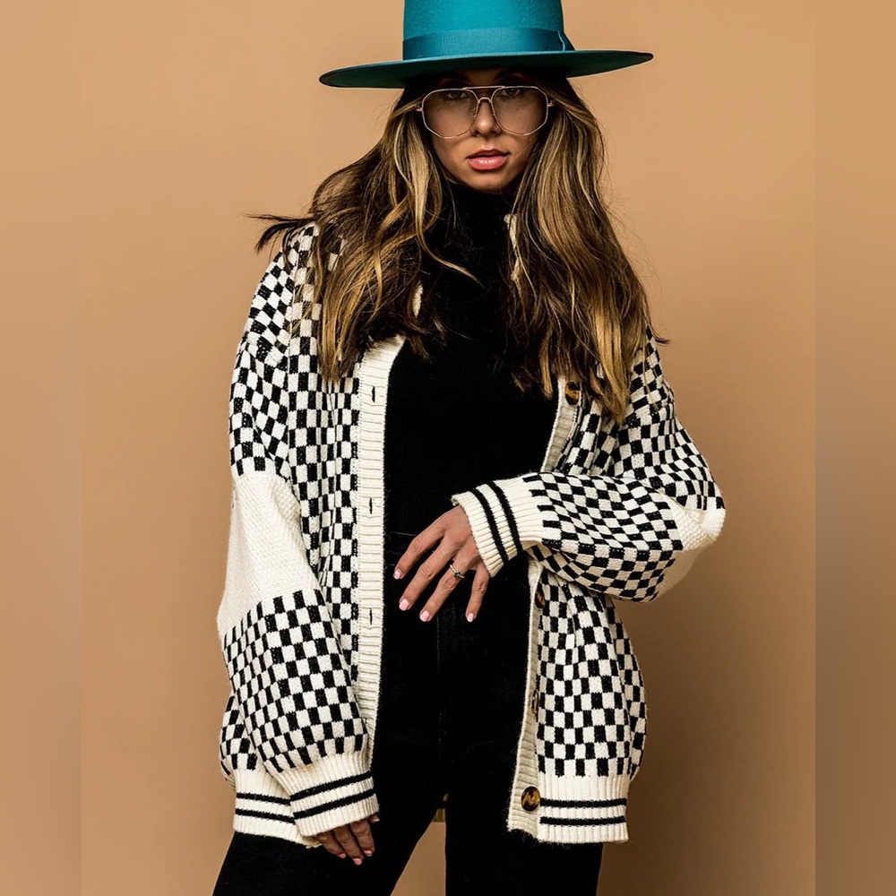 Dressed in La La Get what I want grandma cardigan